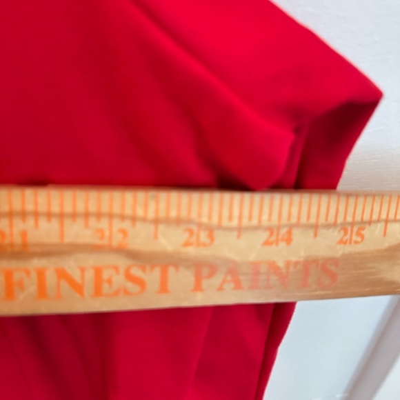 LL BEAN 100% Supina Pima Red cotton woman pocketed plus size open cardigan 1X - Picture 7 of 10